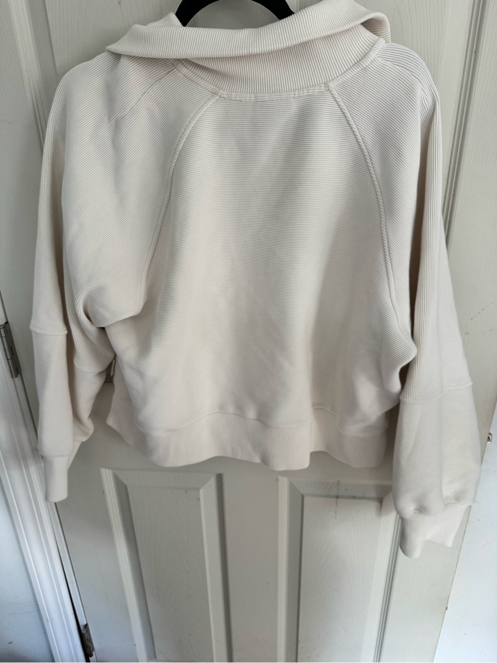 Varley Vine Half Zip Ottoman Rib Knit Pullover Ivory White VAR00485 Womens Sz XL - Picture 10 of 14